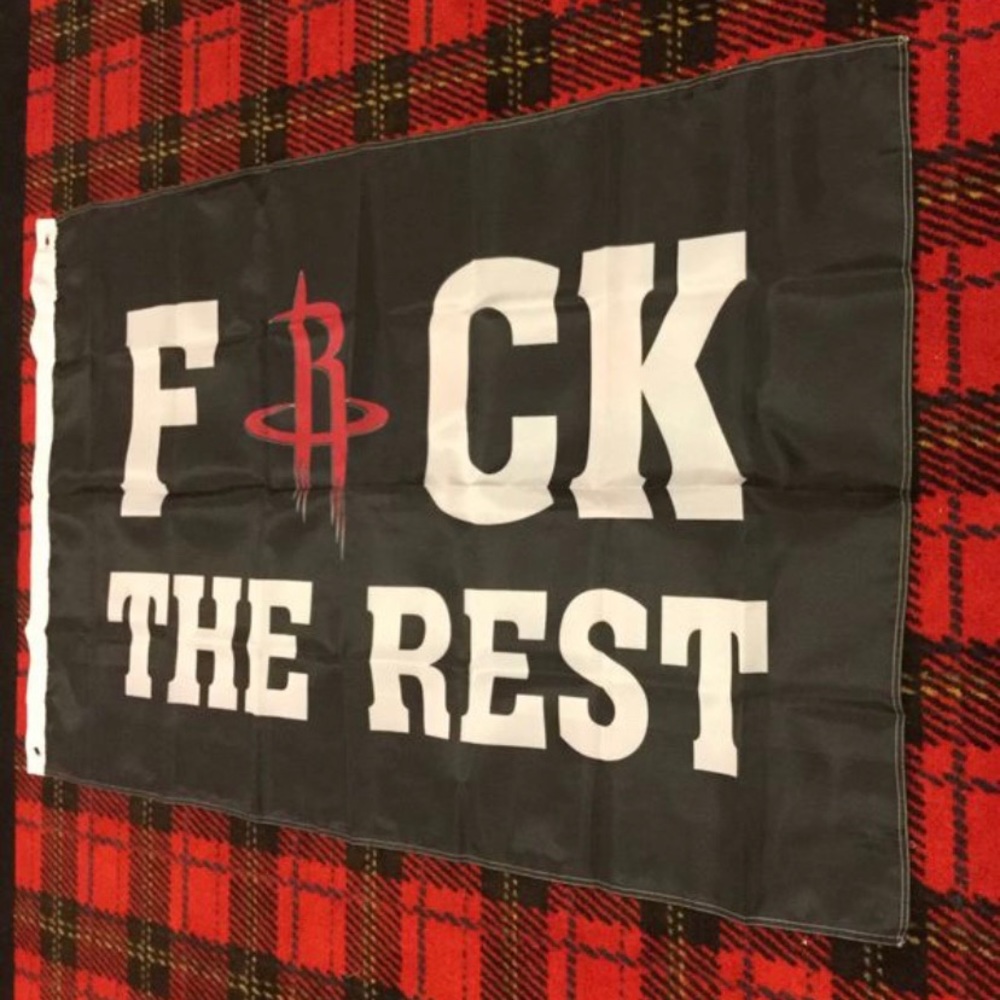 Brand new Houston Rockets banner flag